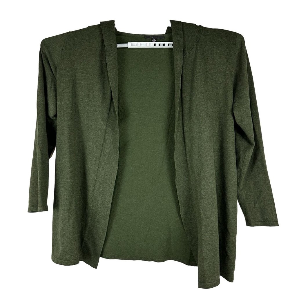 Cyrus Women's Long Sleeved Cardigan Sweater Size XL Green